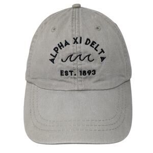 Alpha Xi Delta Est. 1893 Slideback Baseball Cap Brown One Size Embroidered Adams